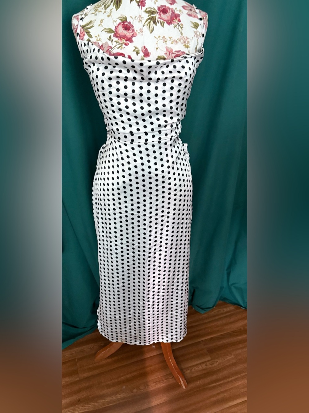 PrettyLittleThing Black and White Polka Dot Top
